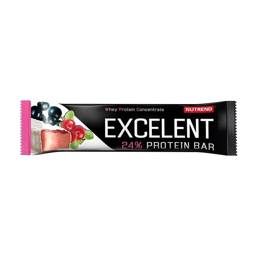 Протеїновий батончик Nutrend Excelent 24% Protein Bar Чорна смородина та журавлина, 85 г